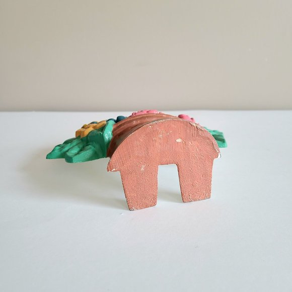 Vintage 1960s cast iron flowers in pot door stop/door stopper/wedge. Bookend. - Picture 6 of 7